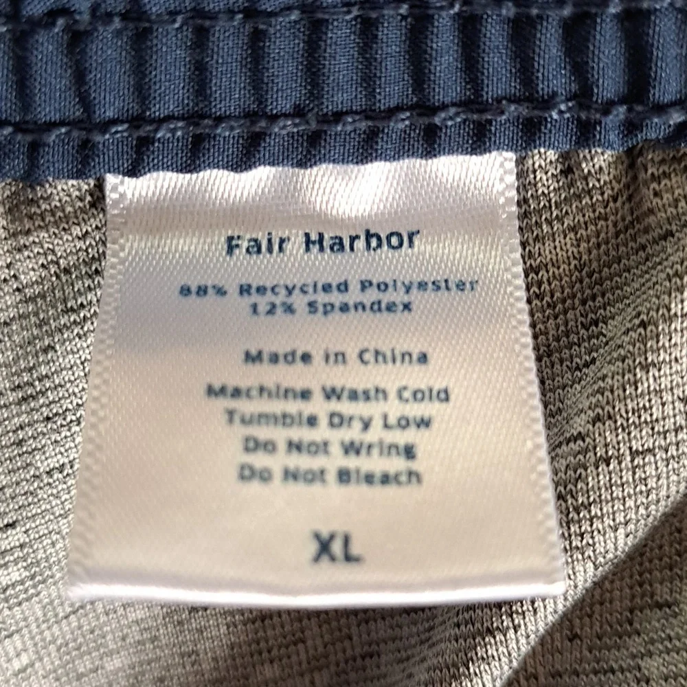 Fair Harbor Mens The Anchor Mist Seaview Grey Lined Blue Print 8